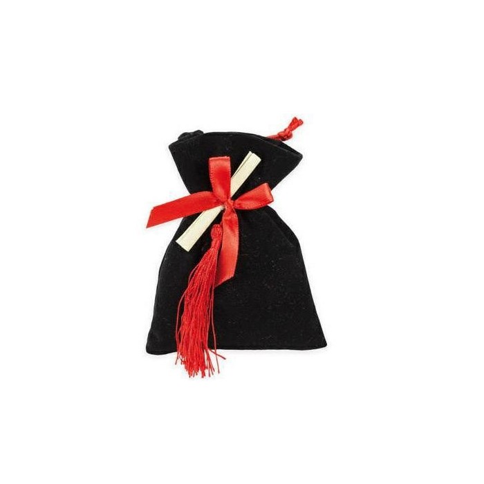 SACC VELLUTINO LAUREA NERO
